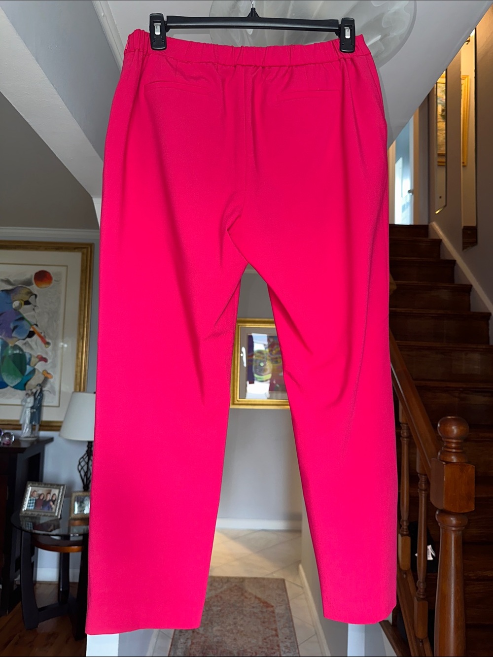 Calvin Klein Cropped Slim Straight Pants in Bright Pink Sz. 12 - Picture 3 of 9